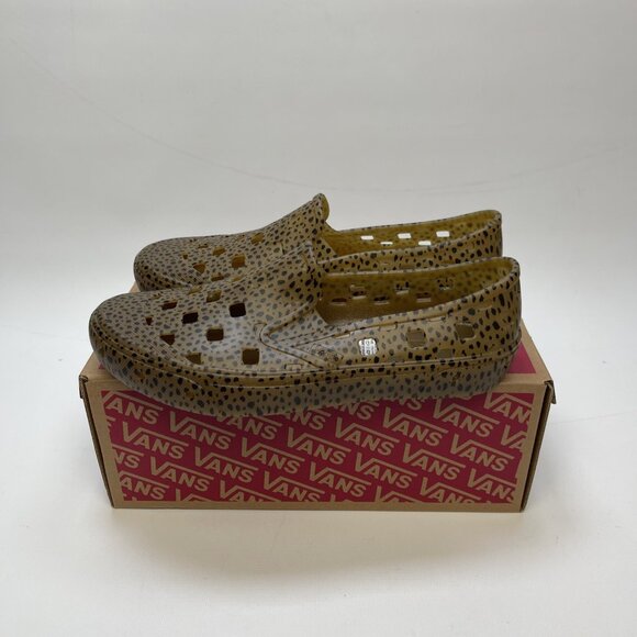 Vans Slip-On TRK Animal Cheetah Print AOP 'Brown Black' Men's Size 9 US NEW - Picture 4 of 10